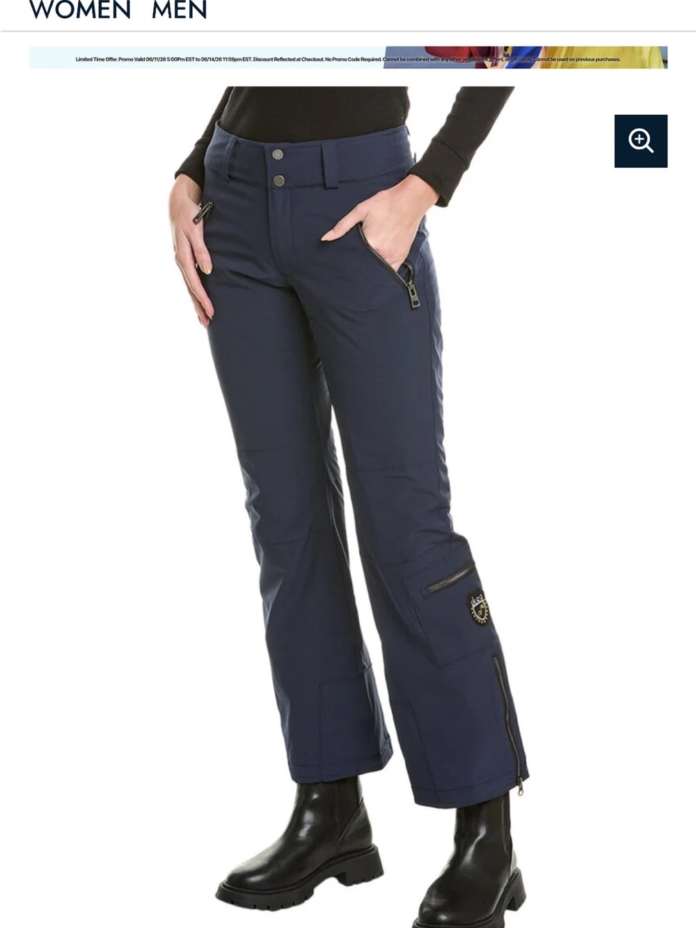 Women’s Navy Outdoor Zip Pocket Pants - Water-Resistant Active Wear